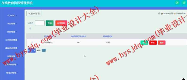 基于SSM的在线教育资源管理系统的设计与实现