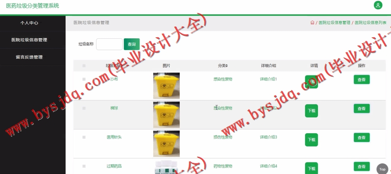 基于SSM的医药垃圾分类管理系统的设计与实现