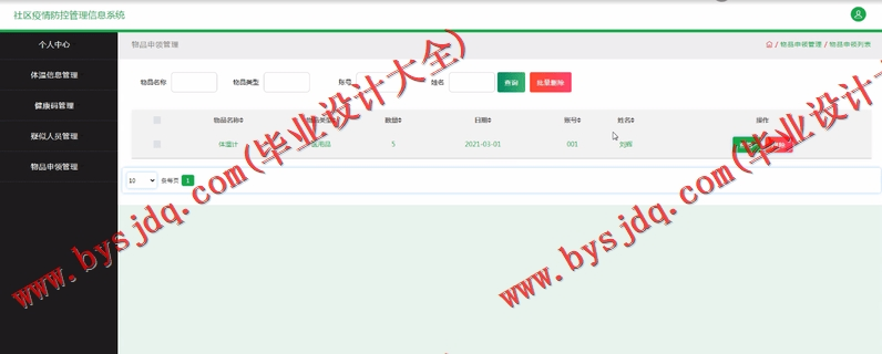 基于SSM的社区疫情防控管理信息系统的设计与实现