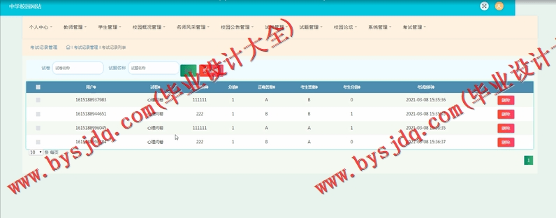 基于SSM的中学校园网站的设计与实现