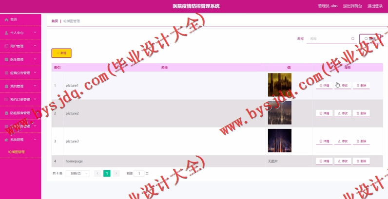 基于Vue的医院疫情防控管理系统的设计与实现