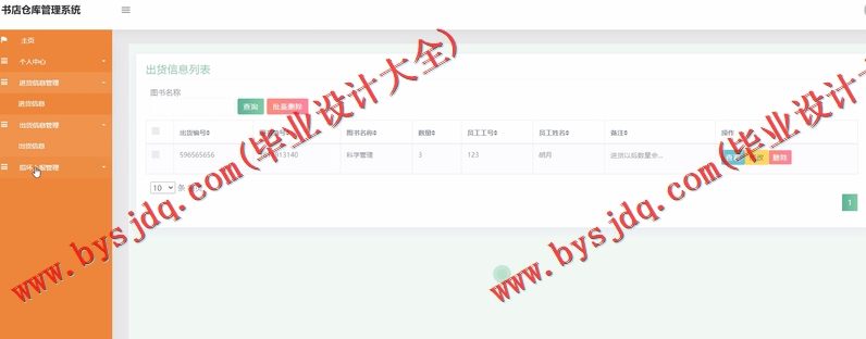 基于SSM的图书店仓库进销存管理系统的设计与实现