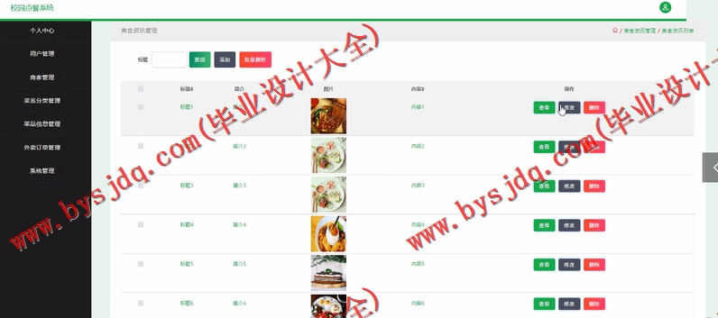 基于SSM的校园校园食堂外卖系统的设计与实现