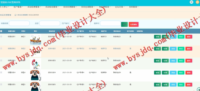 基于SSM的智能化社区活动报名小区管理系统的设计与实现