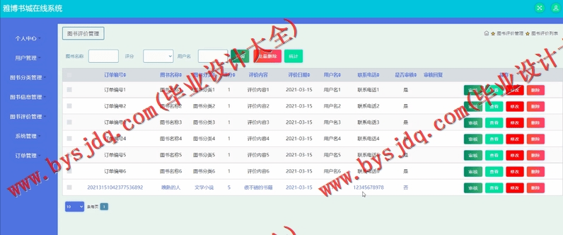 基于SSM的雅博书城在线系统的设计与实现