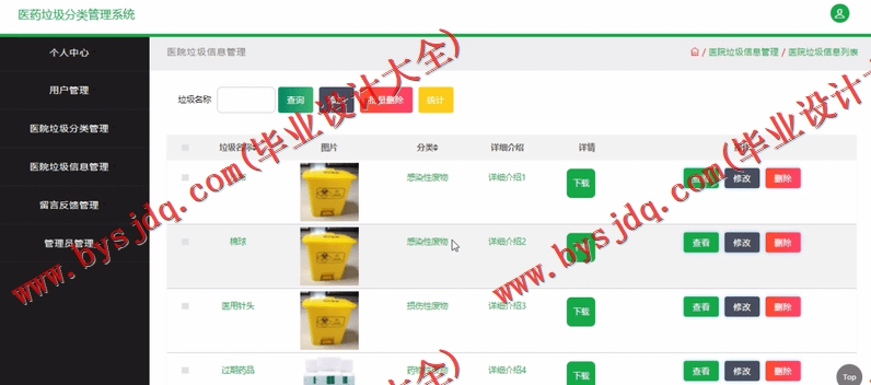 基于SSM的医药垃圾分类管理系统的设计与实现