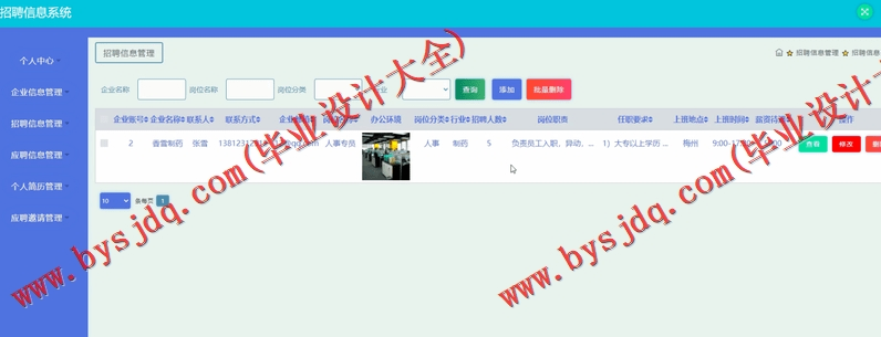 基于SSM的招聘信息系统的设计与实现