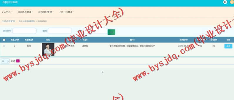 基于SSM的医院挂号系统的设计与实现