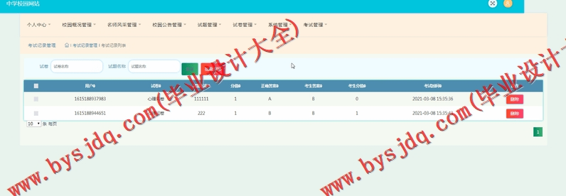 基于SSM的中学校园网站的设计与实现