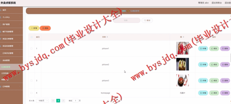 基于Vue的外卖点餐订餐系统的设计与实现