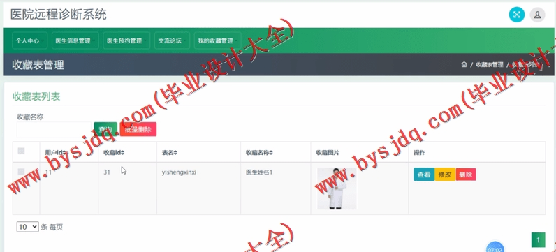 基于SSM的医院远程诊断系统.的设计与实现