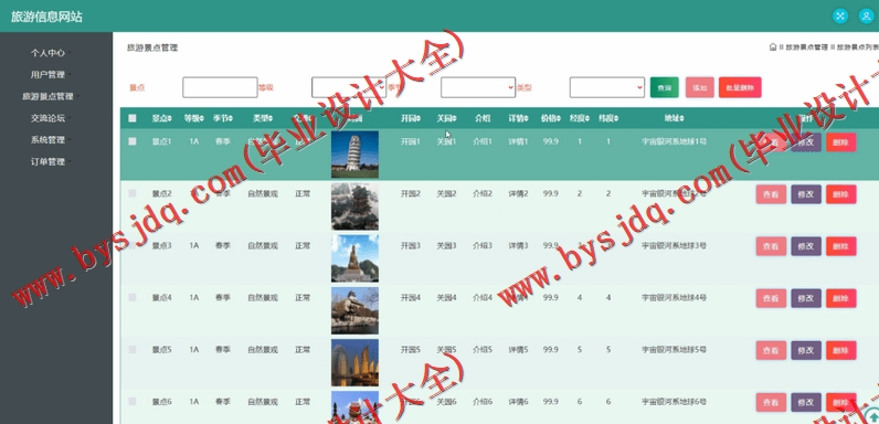 基于SSM的旅游信息网站的设计与实现