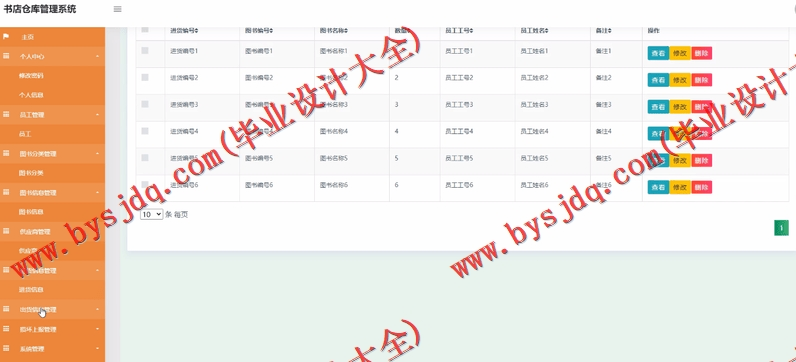 基于SSM的图书店仓库进销存管理系统的设计与实现