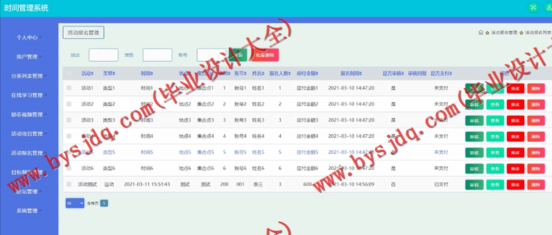 基于SSM的个人目标计划时间管理系统的设计与实现