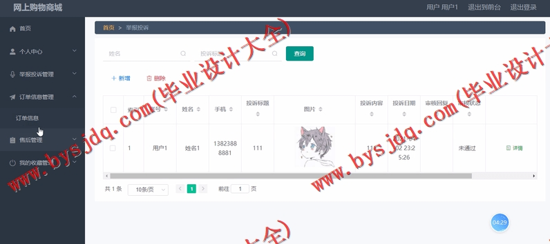 基于Vue的网上购物系统的设计与实现