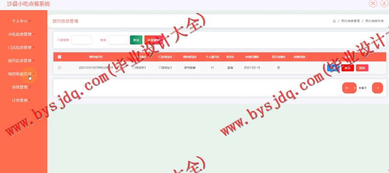 基于SSM的沙县小吃门店连锁点餐订餐系统的设计与实现
