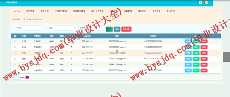 基于SSM的中学校园网站的设计与实现