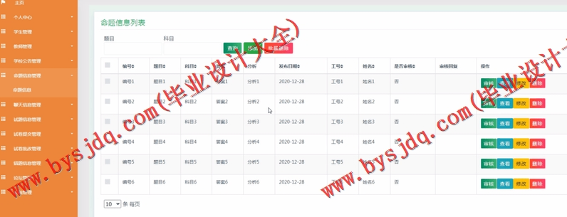 基于SSM的多人试卷批改考试命题系统的设计与实现