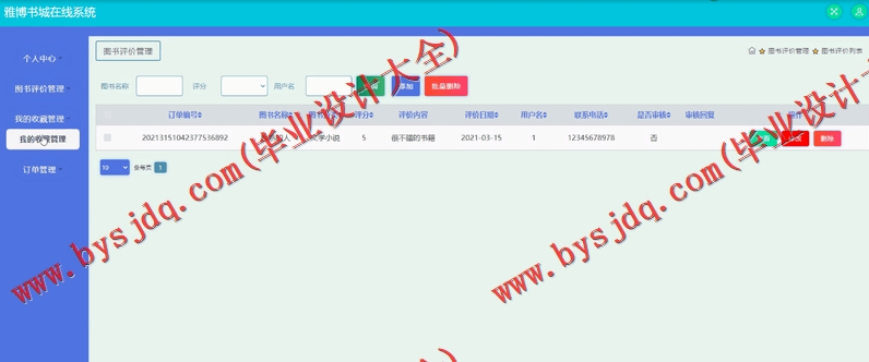 基于SSM的雅博书城在线系统的设计与实现