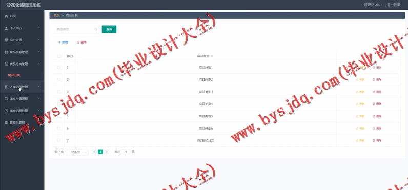 基于Vue的冷冻仓储进销存管理系统的设计与实现