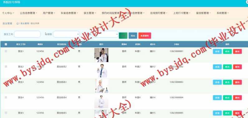 基于SSM的医院挂号系统的设计与实现