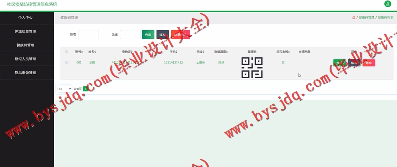 基于SSM的社区疫情防控管理信息系统的设计与实现