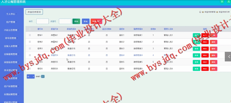 基于SSM的人才公寓管理系统的设计与实现