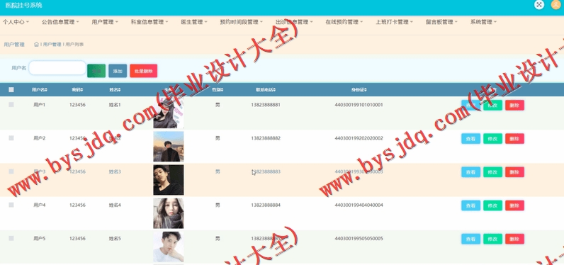 基于SSM的医院挂号系统的设计与实现