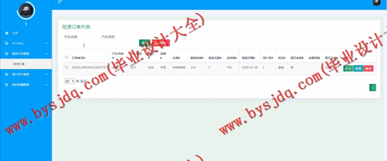 基于SSM的汽车租赁平台的设计与实现