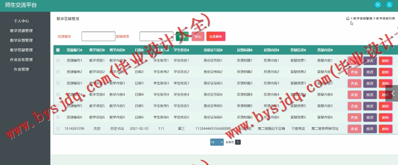 基于SSM的师生交流平台的设计与实现