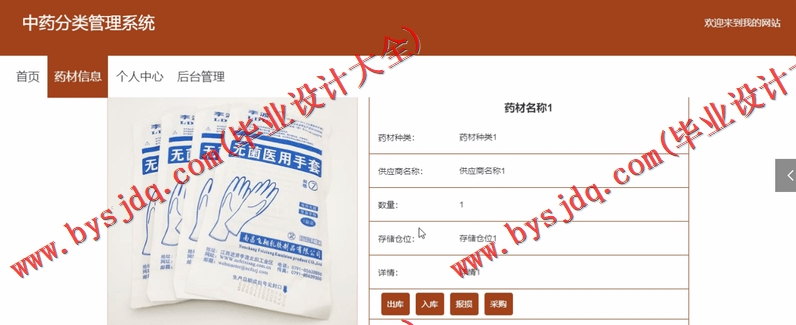 基于Vue的中药分类进销存管理系统的设计与实现