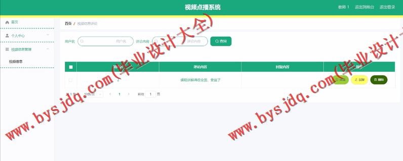 基于Vue的视频点播系统的设计与实现