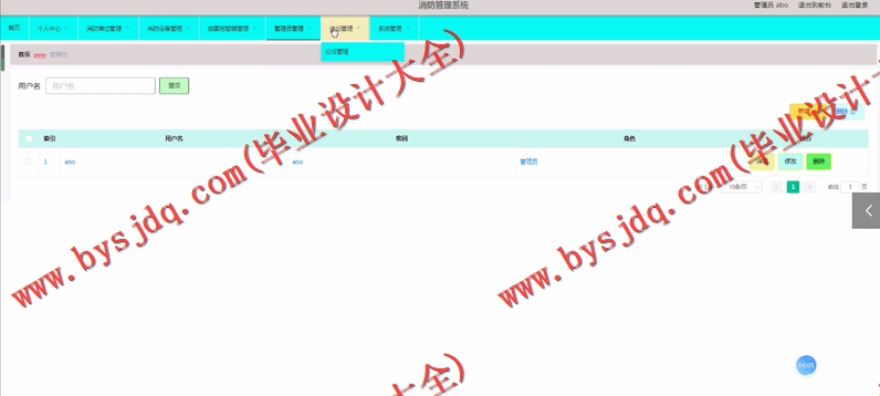 基于Vue的消防管理系统的设计与实现