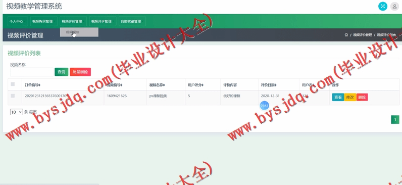 基于SSM的视频教学管理系统的设计与实现