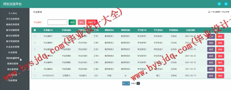 基于SSM的师生交流平台的设计与实现