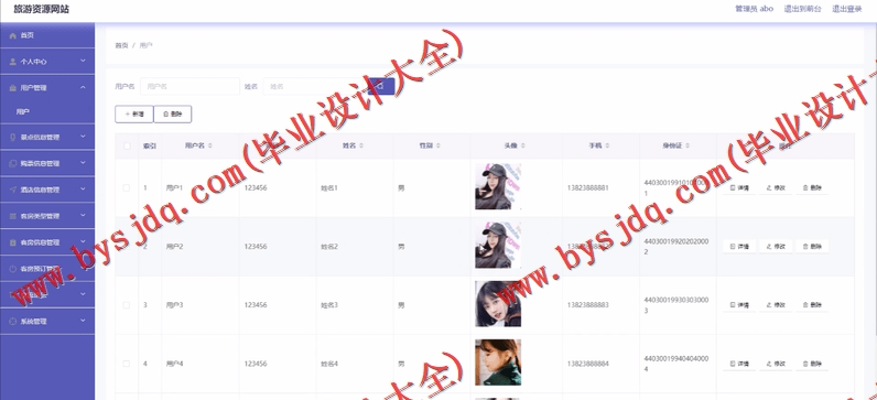 基于Vue的旅游资源网站的设计与实现