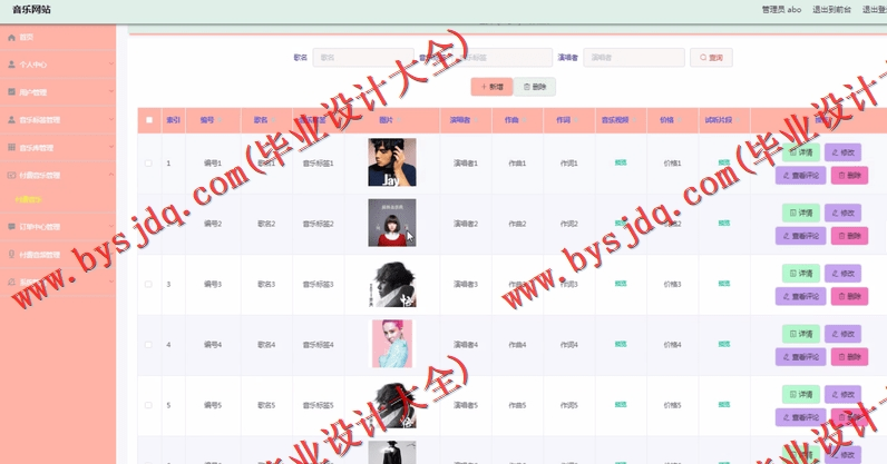 基于Vue的音乐网站的设计与实现