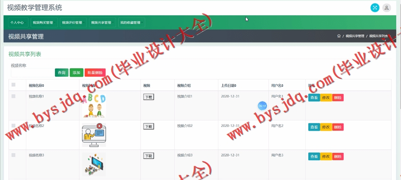 基于SSM的视频教学管理系统的设计与实现