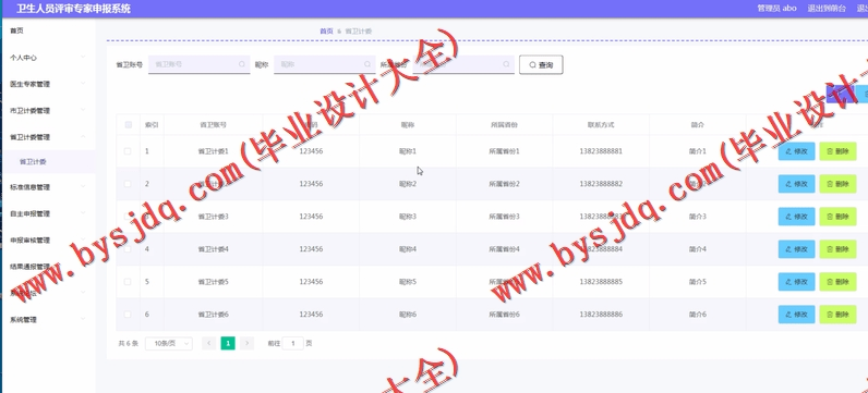 基于Vue的卫生人员评审专家申报系统的设计与实现