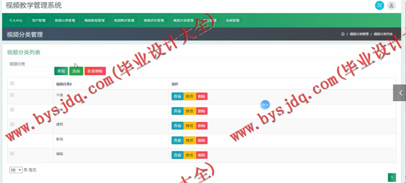 基于SSM的视频教学管理系统的设计与实现