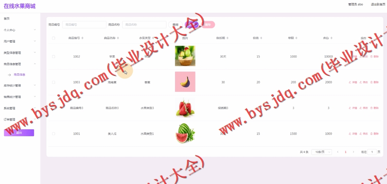 基于Vue的在线水果商城的设计与实现