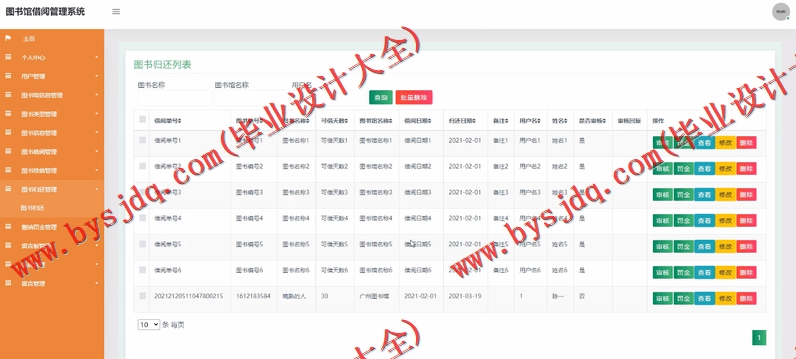 基于SSM的图书借阅管理系统的设计与实现