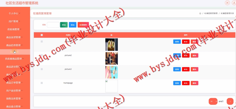 基于SSM的社区超市管理系统的设计与实现