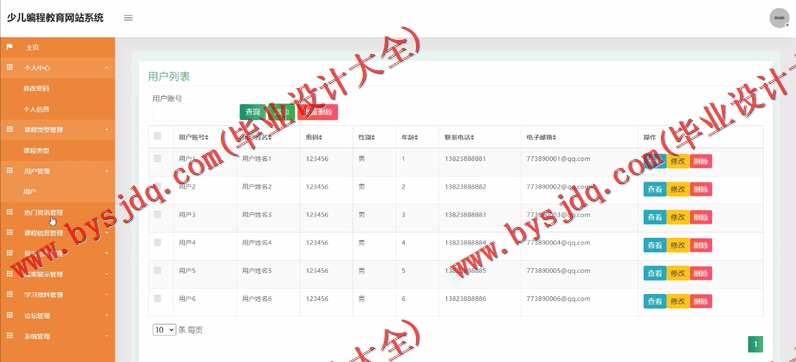 基于SSM的少儿编程网站的设计与实现