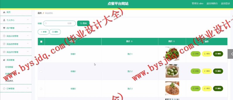 基于SpringBoot+SSM的点餐平台网站的设计的设计与实现