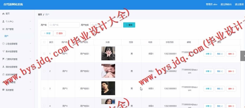 基于Vue的自驾游平台的设计的设计与实现