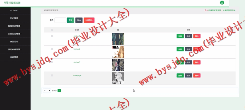 基于SSM的网络视频播放器的设计的设计与实现