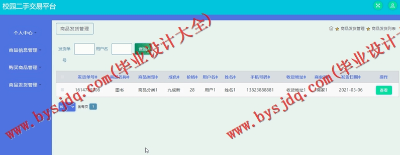 基于SSM的校园二手交易平台的设计与实现