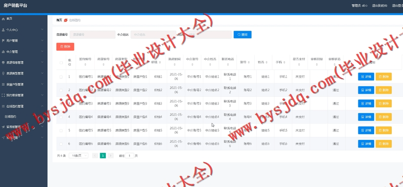 基于SpringCloud+Vue的房产销售平台的设计与实现