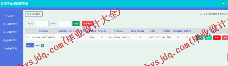 基于SSM的智能停车场管理系统的设计与实现